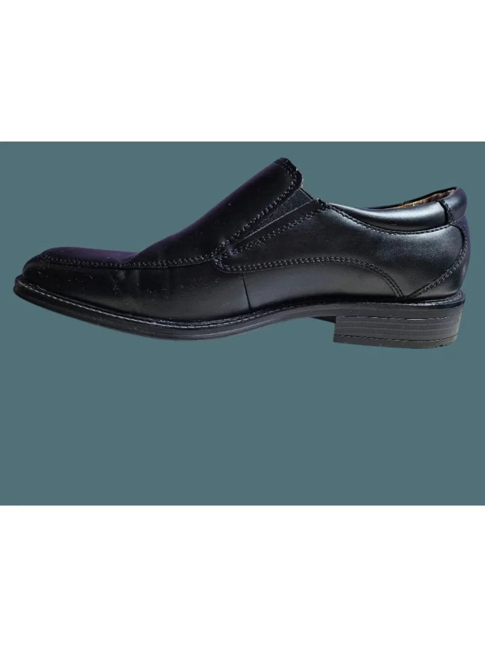 George Dominic Dress Casual Black Cushioned Footbed Loafer Shoes Men Size 10